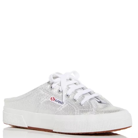 Superga Shoes - Superga Mule Sneaker Silver Slip On Size 41.5 / 10